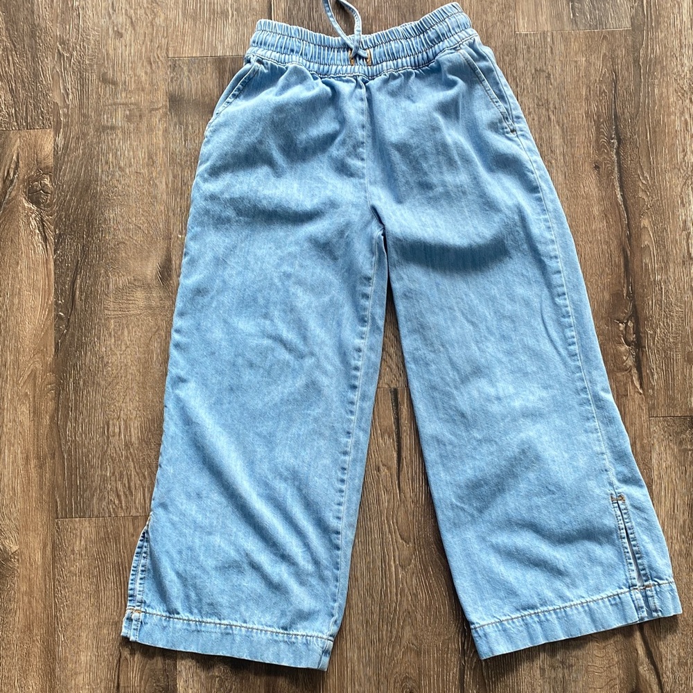 Zara Girls Wide Leg Drawstring Jeans size 10